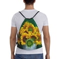 thumbnail image 2 of Kdxio Sunflowers in Bucket Print Drawstring Backpack Bag,Waterproof Draw String Back Sack, Gym Drawstring Bags Swim Bag For Unisex, 2 of 9