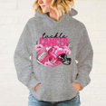 thumbnail image 1 of Sudadera con capucha y estampado de letras para mujer, con mensaje sobre la lucha contra el cáncer de mama, moda informal, manga larga, 1 of 5