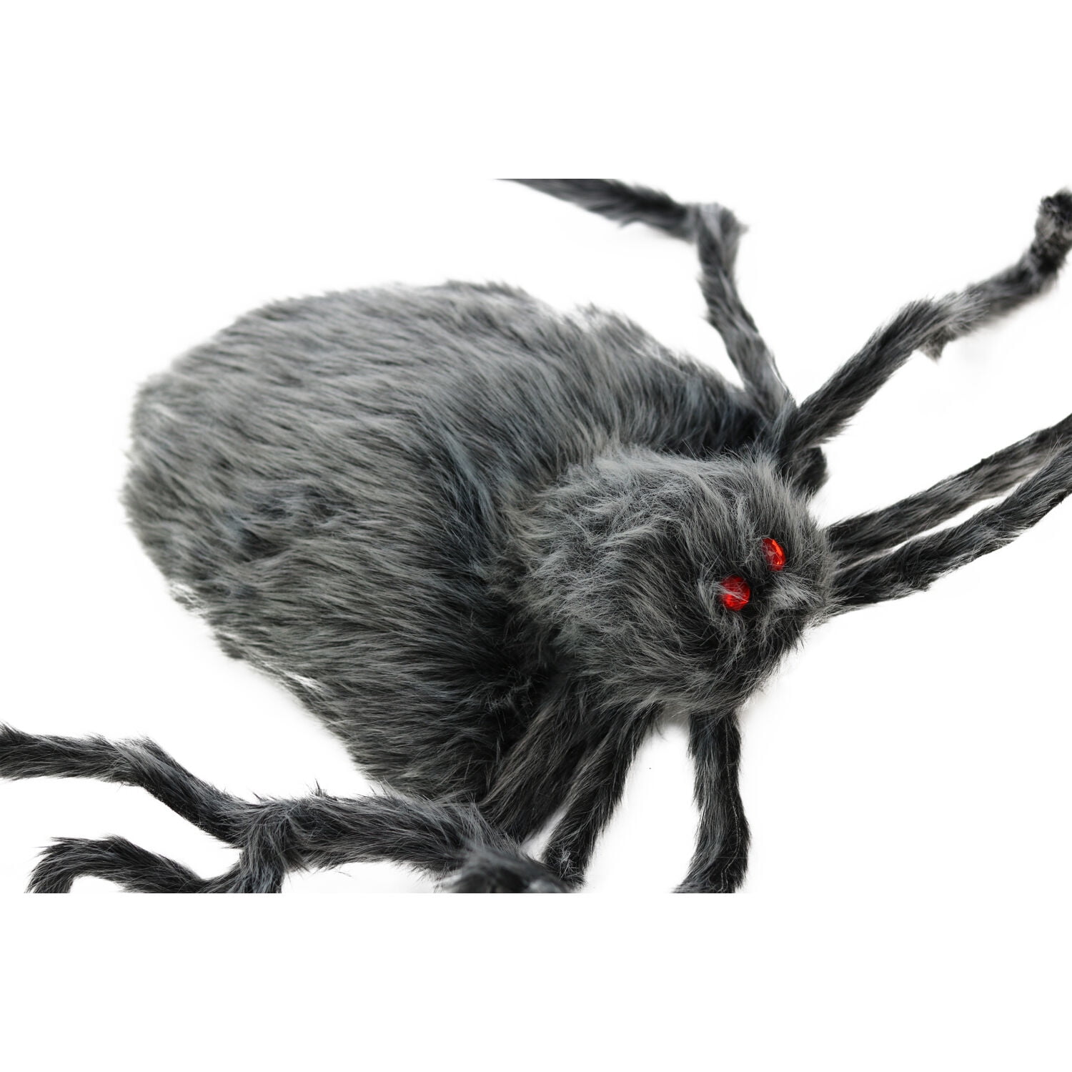 Haunted Hill Farm 4.3-ft. Grey Spider, Indoor/Covered Outdoor Halloween Decoration, Poseable, Manon