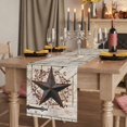 thumbnail image 2 of Table Runners 36 Inches Long Dress Scarves, Texas Star Vintage Farmhouse Kitchen/Dining Table Runner, Short Coffee Tablerunners, Brown Retro Berry Wooden 13x36 Inch, 2 of 9