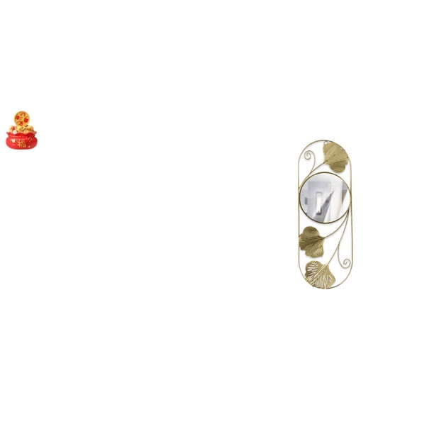 Escultura de escritorio,Estatua de la Cuenca del Tesoro,regalo de cumpleaños de Feng Shui,Adorno artesanal de mesa para decoración del hogar,Espejo de pared,Espejo decorativo nórdico para