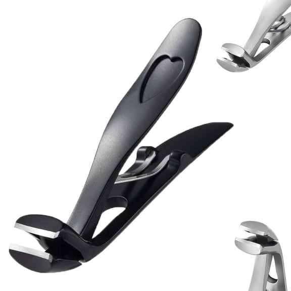 Kingfansion Toenail Clippers For Senior Men, Sherum Nail Clippers For Seniors Under $10, Senior Toenail Clippers Thick & Long Reach, Large Angled Head Toenail Clippers With Wide Opening (Black)