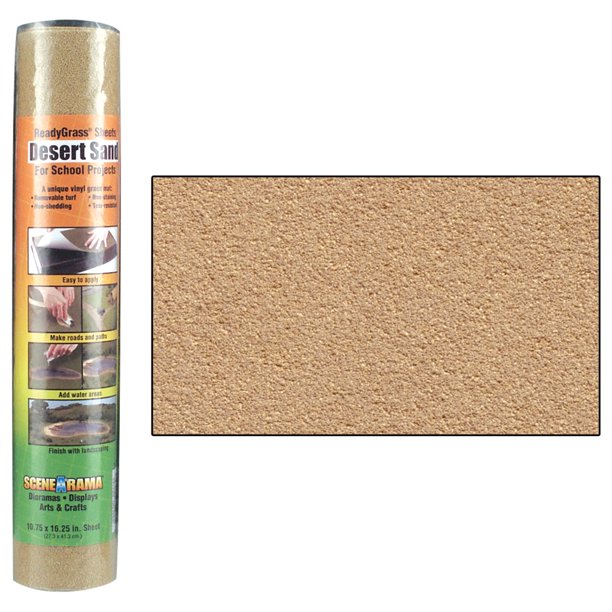 Woodland Scenics SceneARama ReadyGrass Sheet, Desert Sand