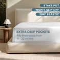 thumbnail image 4 of Bare Home Fitted Sheet - 22" Extra Deep Pocket - Premium 1800 Collection - Twin-XL, Cloud Gray, 4 of 7
