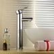 thumbnail image 1 of High spout basin faucet, basin mixer for table basin, chrome brass bathroom mixer tap, 1 of 4