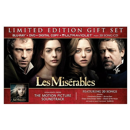 Les Miserables Limited Edition Gift Set with Blu-Ray+DVD+Digital Copy+Ultraviolet Plus 20-Song CD