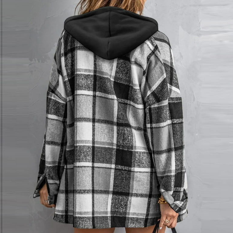Daznico Jackets for Women Womens Long Sleeve Button Down