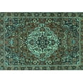 thumbnail image 1 of Ahgly Company Machine Washable Indoor Rectangle Persian Turquoise Blue Traditional Area Rugs, 2' x 4', 1 of 4