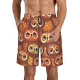thumbnail image 1 of Balery Brown Owl Traje de Baño Estilo Hawaiano para Hombre, Shorts de Secado Rápido con Bolsillos-X-Large, 1 of 6