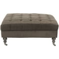 thumbnail image 3 of Safavieh Clark Square Upholstered Ottoman with Casters, Graphite, 3 of 6
