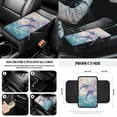 thumbnail image 6 of Yuyamidu Dolphin Front Rear Car Seat Covers with Steering Wheel Cover Gear Shift Cover Car Handbrake Cover Seat Belt Shoulder Pads Car Coaster Armrest Pad Cover Armrest Cover Trash Can, Set of 14, 6 of 7