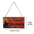 thumbnail image 2 of Nrmvnmi Happy Halloween, 5 inch by 13 inch Hanging Halloween Signs, Wall Art, Decorative Wood Sign, Halloween Decor, 2 of 3