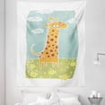 thumbnail image 1 of Giraffe Tapestry, Hand Drawn Animal Cartoon Safari Playroom Doodle, Fabric Wall Hanging Decor for Bedroom Living Room Dorm, 5 Sizes, Multicolor, by Ambesonne, 1 of 1