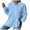 Light Blue, variant on Pullover Sweaters for Women With Buttons Fall Winter Comfy V-Neck Long Sleeve Rolled Drop Shoulder Hoody Solid Color Leisure Cotton Sweatshirts Hoodies(White,XL)