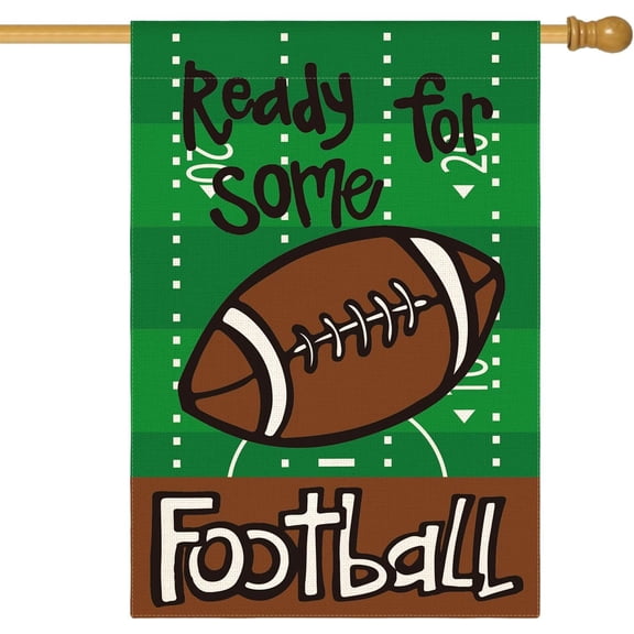 Ready For Some Football House Flag 28x40 Inch Double Sided, The Big Game Sunday Yard Outdoor Flag