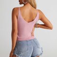 thumbnail image 5 of UPPADA Womens Criss Cross Halter Tank Tops Eyelet Cute Tops Summer Sleeveless Pullover Tops Casual Lightweight V Neck Knit Tank Top,Tank Top for Women Pack Ribbed Pink,S, 5 of 8