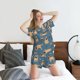 thumbnail image 5 of Balery French Bulldog Yoga Conjunto de Pijama para Mujer con Estampado, Dos Piezas de Manga Corta y Shorts, Ropa de Dormir Suave con Cuello Redondo y Bolsillos-Medium, 5 of 6