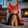 thumbnail image 2 of TIELUTT Halloween Pet Cat Witch Hat with Adjustable Horns Pet Clothes for Small Dogs Male Pet Clothes for Cats Pet Clothes Rack Pet Clothes for Medium Dogs Summer Pet Clothes for Large Dogs Girl, 2 of 4