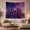 Skyscraper View, variant on Vivid Urban Waterfront with Hour Likely Sunset Skyscrapers, Mystical Fantasy for Space Lovers, Galaxy Room Decor, Housewarming Gift, Tapestry Wall Hanging for Bedroom and Dorm