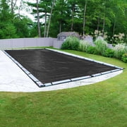 Pool Mate 10 Year Heavy-Duty Mesh Black In-Ground Winter Pool Cover, 18 x 40 ft. Pool
