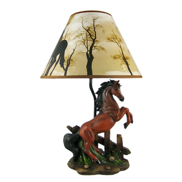 Brown Stallion Horse Table Lamp W, Trippy Lamp Shade