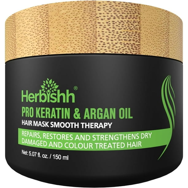 Herbishh Mascarilla capilar de argán - Acondicionamiento Profundo e Hidratación (150gm)