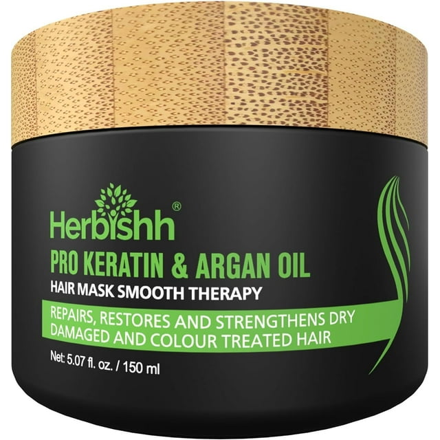 Herbishh Mascarilla capilar de argán - Acondicionamiento Profundo e Hidratación (150gm)