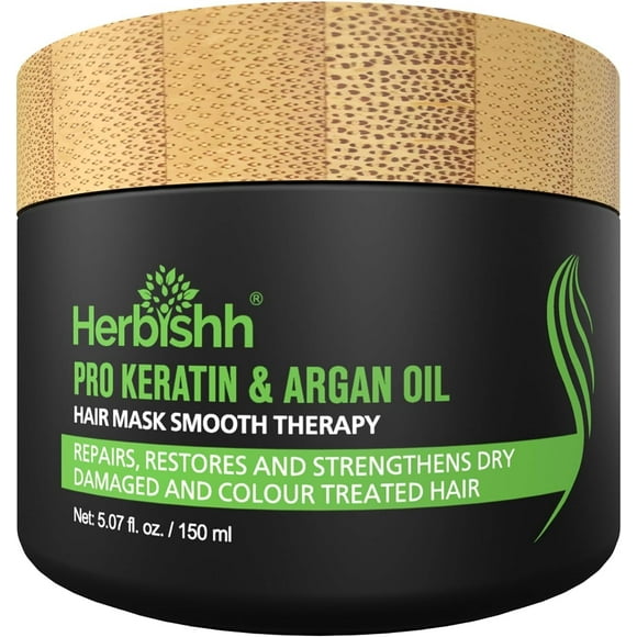 Herbishh Mascarilla capilar de argán - Acondicionamiento Profundo e Hidratación (150gm)