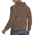 thumbnail image 6 of Uemuo Brown Leopard Pattern Men's Hoodie - Casual Pullover Hoodie with Kangaroo Pocket, Stylish Hooded Sweatshirt for Everyday Wear-XX-Large, 6 of 7