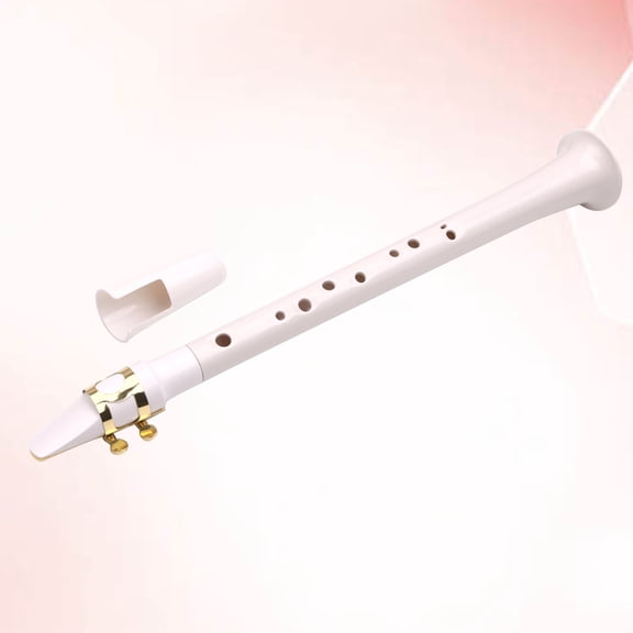 OFFIGAM Little Saxophone 8 Hole Pocket Saxophone White Portable Woodwind Instrument