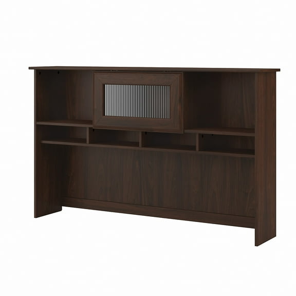 Bush Furniture Cabot Hutch for L Desk or Corner Desk, Modern Walnut