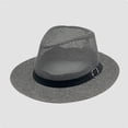 thumbnail image 5 of Noric Men Summer Fedora Hat UPF 50+ UV Protection Wide Brim Straw Sun Hat Casual Beach Cap for Vacation Travel, 5 of 5