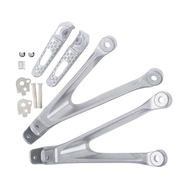 Riwesomey Reposapiés de aluminio para motocicleta, reposapiés trasero, estriberas para patinete, reparación, mantenimiento, repuestos, repuesto para Accesorios para motos Plata Riwesomey VI017925-02B