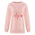 thumbnail image 4 of Juebong Women Valentines Day Pullover Sweatshirts Long Sleeve Love Heart Sweater Crewneck Casual Fall Tops T-Shirts, 4 of 6