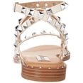 thumbnail image 3 of Steve Madden Womens Sandals Travel Bone Ankle Strap Embellished Flat Sandals Sandals (Bone, 6), 3 of 6