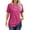 Rose Red, variant on Blouses for Women Summer Short Sleeve Shirts Casual Crew Neck Pleated Tunic Tops
