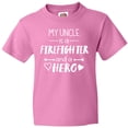 thumbnail image 3 of Inktastic My Uncle is a Firefighter and a Hero Youth T-Shirt, 3 of 5