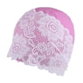 thumbnail image 2 of PU Gorro de encaje impermeable Gorro de natación Gorro de natación Sombrero de natación Rosado, 2 of 9