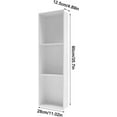 thumbnail image 3 of Stainless Steel Shower Niche 11" x 35" with 3 Shelves - Recessed Wall Mounted Shelf Organizer for Bathrooms, Kitchens, Living Rooms, Balconies (White), 3 of 18
