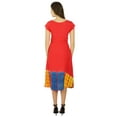 thumbnail image 5 of Bimba Womens Knee Length Cotton Shift Dress With Pockets Summer Casulal Holiday Wear, 5 of 6