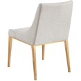 thumbnail image 2 of Meridian Furniture Chaise de Salle à Manger en Lin Beige Texturé, 2 of 9