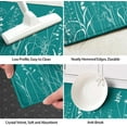 thumbnail image 6 of Teal Kitchen Rugs Sets of 2 Floral Kitchen Rug Mat Washable Non-Slip Kitchen Mats for Floor 2 Piece Teal Kitchen Decor, 6 of 6