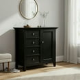 thumbnail image 2 of Amherst 37 inch Wide Transitional 4 Drawer Storage Cabinet in Black, 2 of 10