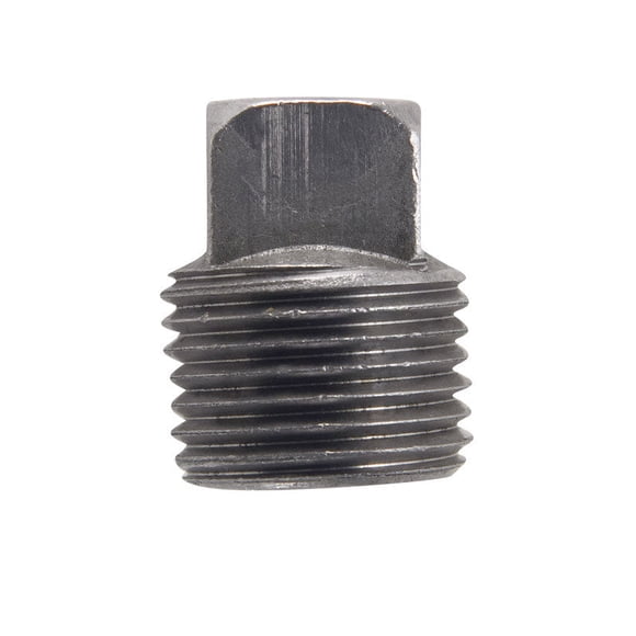 Enchufe de cabeza cuadrada Billco de acero negro de 3/8 pulgadas MPT (x5)