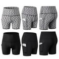 thumbnail image 4 of Women's High Waist Yoga Shorts Pocket Running Training Quick-Dry Tight Stretch, 4 of 4