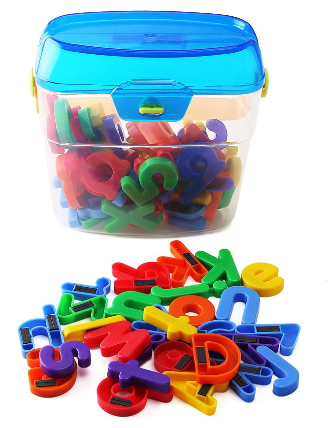 Rainbow Phonics Magnetic Letters and Built-In Magnet Board