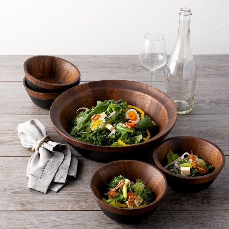 Noritake Kona Wood Accents 5-Piece Salad Set - Walmart.com