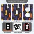 thumbnail image 3 of Yayeee Duplex Wall Plate 1-Gang 4.5"x2.7" Home Receptacle Light Switch Decorative Outlet Cover, Halloween Colorful Ghosts, 3 of 7