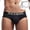 Black, variant on Low Rise Mens Briefs String Cotton Underwear Men Home Loose Plain Underpants