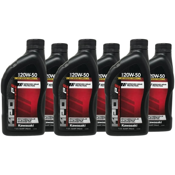 Kawasaki Genuine OEM KPO 20W-50 Engine Oil K61021-102-01Q - 6 Pack